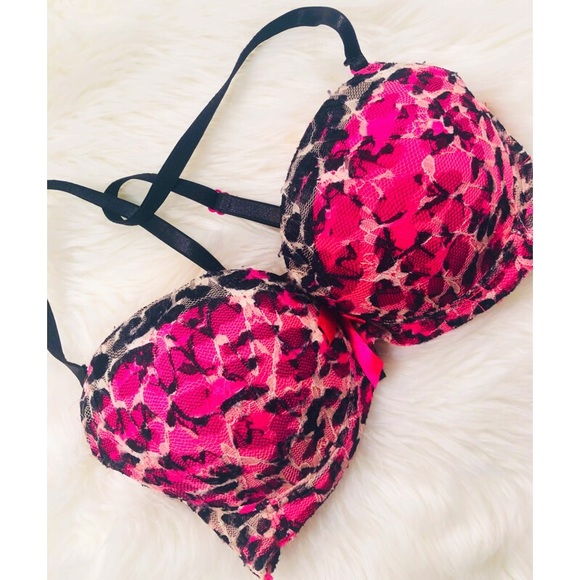 Victoria's Secret Other - Victoria’s Secret Pushup Pink Leopard Bra✨36B